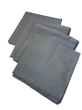 Fieldcrest Royal Velvet Set of 4 Dinner Napkins Checker pattern Light Blue